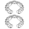 thumbnail image 4 of Clips Ajustables Florales Yinane de Cristal Acero Inoxidable 2 piezas, 4 of 8