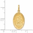 thumbnail image 4 of 14K Yellow Gold Jbsp\'s Polished And Satin Oval St. Christopher Pendant (28.75 X 13.2) Made In Italy -Jewelry By Sweet Pea, 4 of 7