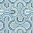 thumbnail image 6 of ARDEN Outdoor Dining Chair Cushion 20 x 20, Coastal Blue Geometric, 6 of 12