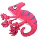 thumbnail image 2 of Juguete de peluche suave para perros, juguetes masticables para perros, cuerda con nudo de camaleón portátil para jugar, chirrido para perros Rosa roja, 2 of 9