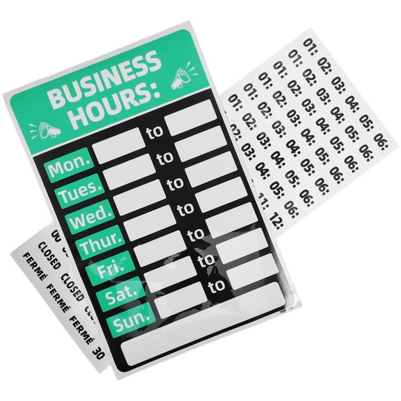 Masteelf Changeable Store Hours Sign Practical Shop Office