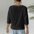 thumbnail image 5 of Abomasnow Women's Sheer Mesh See Through T Shirt 3/4 Length Sleeve Off Shoulder Tops Casual Beach Vocation Shirts, 5 of 6
