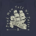 thumbnail image 2 of Women's Pirates of the Caribbean: Dead Man's Chest Dead Men Tell No Tales Black Pearl  Graphic Tee Navy Blue Large, 2 of 4