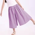 thumbnail image 5 of WRKEKC Girls Skirt Pants Capri Flowy Culotte Solid Thin Casual Cropped Summer Trouser Shorts 7-15 Years, 5 of 5