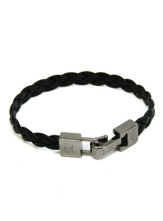 Authenticated Used Louis Vuitton Clip-it Bracelet M6687E Leather,Metal Wrap  Bracelet Blue,Silver 