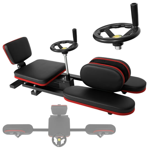 Red Trim Leg Stretching Machine, Easy Clean PU Leather, Scratch Resistance, Leg Stretcher Machine, Muscle Stretch Trainer, built for Fitness Facility, Dance, Home Gym