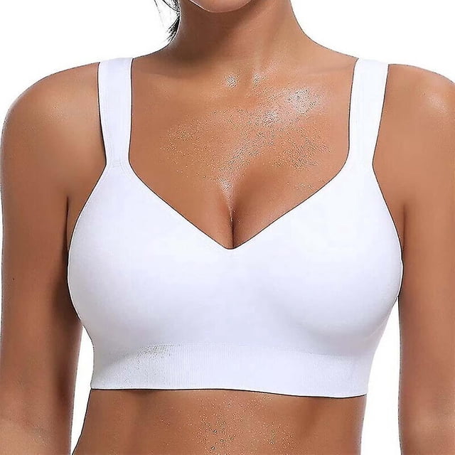 Women Wireless Padded Sports Bra Push Up Workout Gym Yoga Seamless Crop Top Comfy Vest3XL