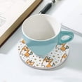 thumbnail image 5 of SKYSONIC Round Drink Coasters 2 Pcs Welsh Corgi Absorbent Ceramic Coaster with Cork Base for Coffee Cups for Home Decor, 5 of 6