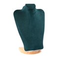 thumbnail image 2 of Milaget Necklace Display Chain Bust Stand Holder Decor for Showcase Store Countertop 30 cm Green Velvet, 2 of 9
