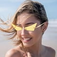 thumbnail image 3 of de terre de gato para mujer Estrechas Pequeñas de moda Accesorios puntiagudo de conducción para , AMARILLO Soledad anteojos ojo de gato, 3 of 8