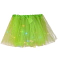 thumbnail image 1 of IROINNID Women's Skirt Star Sequins Mesh Pleated Tulle Princess Skirt With LED Small Bulb Skirt Short Elastic Waist Short Solid Color Skirt, 1 of 8