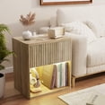 thumbnail image 1 of Single Drawer Bedside Table Nightstand Open Shelf Bedside Cabinet with Charging Station Side Table with Power Outlet Wood Bedside Desk with One Drawer for Bedroom Living Room Home Office Original Oak, 1 of 14
