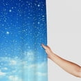 thumbnail image 3 of Patifu Blue Sky White Stars Clouds Chic Modern Bathroom Decor Shower Curtain with Hooks 100% Polyester Fiber 36"x72, 3 of 7