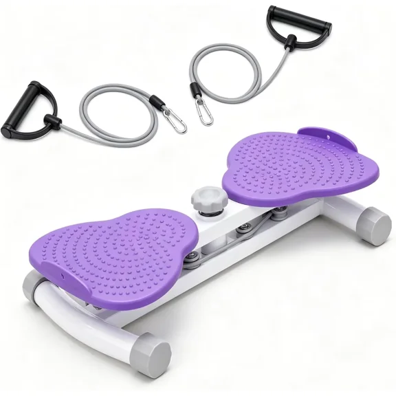QUIOCOZY Waist Twister Machine Exercise, Anti-Slip Silent Twist Board Supports Up to 300lbs, Portable Home Gym Fitness Equipment for Core Abdominal Fat Workout, Purple