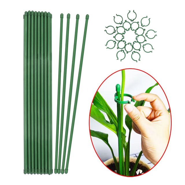 Fnyko Plant Support Stakes 10Pcs Bamboo Floral Support Pole
