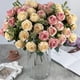 thumbnail image 3 of Ramo de rosas artificiales de varias cabezas con tallo para ramo de novia, boda, fiesta, centro de mesa, decoración del hogar, 3 of 8