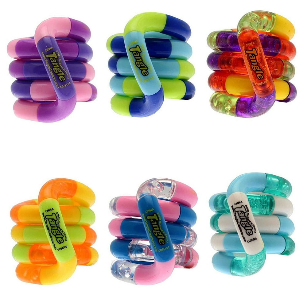 Set of 6 Loose Tangle Jr. Original Fidget Toy Assorted Colors