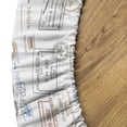 thumbnail image 5 of Ambesonne Travel Fitted Round Tablecloth, Vintage Rubber Stamps, 45"- 56" Diameter, Multicolor, 5 of 5