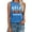 Blue, variant on MOSHU Summer Womens Tank Tops Sleeveless Graphic Print Shirts for Women Casual Side Slit Tunic Tops