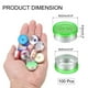 thumbnail image 2 of Tapa de Flip Off Uxcell de 20 mm 100 PCS Sellos sin rebabas para frascos de vidrio de botellas liofilizadas, Verde/Plata, 2 of 6