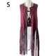 thumbnail image 2 of Chaleco sin mangas Qarigey estilo occidental vino rojo S, 2 of 6