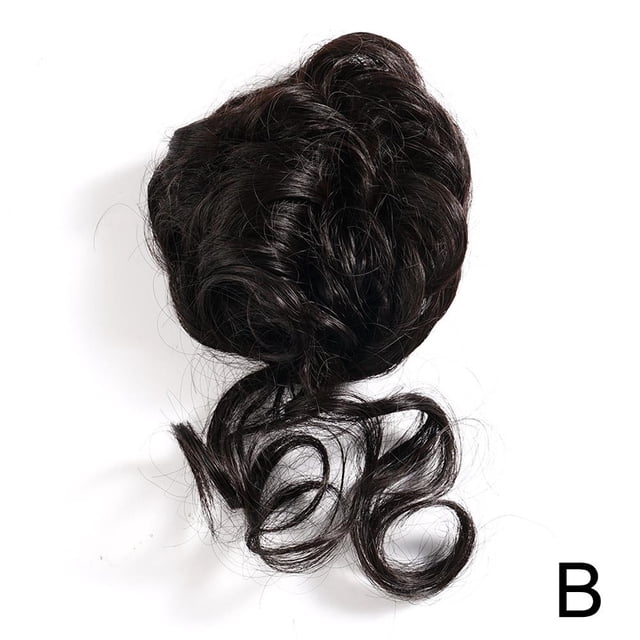 Messy Bun Hair Piece Scrunchie Updo Wrap Hair Extensions Real HumaK8 Lot Y5 B4C1
