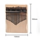 thumbnail image 2 of Instrumento Musical de Percusión Kalimba de Madera de Pino 17 Teclas Wdftyju, 2 of 8