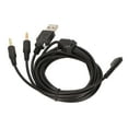 thumbnail image 2 of Replacement Headphone Cable, Stretch Resistant Stable Signal Black OFC Core 3 In 1 Plugs Headset Sound Cord  For Gaming Headset For Cell Phones, 2 of 8