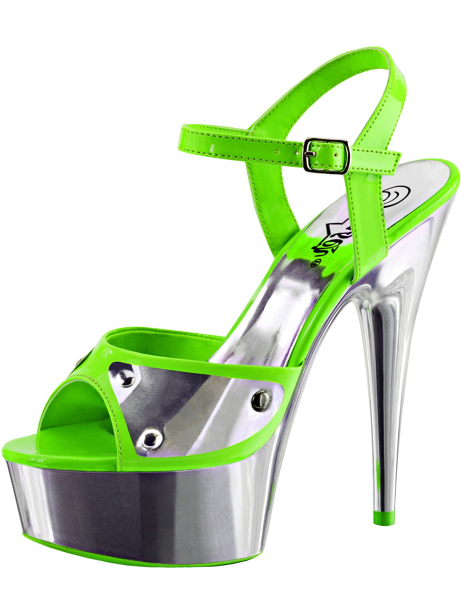 neon green platform heels