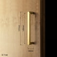 thumbnail image 5 of Goo-Ki Brushed Brass Kitchen Cabinet Handles,Modern Carved Drawer Pulls,5" Center to Center(6 Pack), 5 of 6