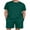 02-Green, variant on GIRUNS Men's 2 Piece Outfits Short Sleeve and Shorts Summer Beach Sets Tracksuit Light Gray L