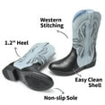 thumbnail image 4 of Dream Pairs Girls' Cowgirl Cowboy Western Boots Mid-Calf Riding Shoes for Kids & Tweens, 4 of 5