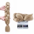 thumbnail image 5 of Benehair Jumbo Braiding Hair Extensions 24" Afro Box Braids Crochet Twist Braid Ponytail 24" Ash Blonde, 5 of 8