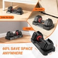 thumbnail image 4 of 9-in-1 Adjustable Dumbbell Set 25LB – Compact Free Weights for Home Gym Strength Training – Non-Slip Handle – Space-Saving Design for Men & Women, 4 of 8