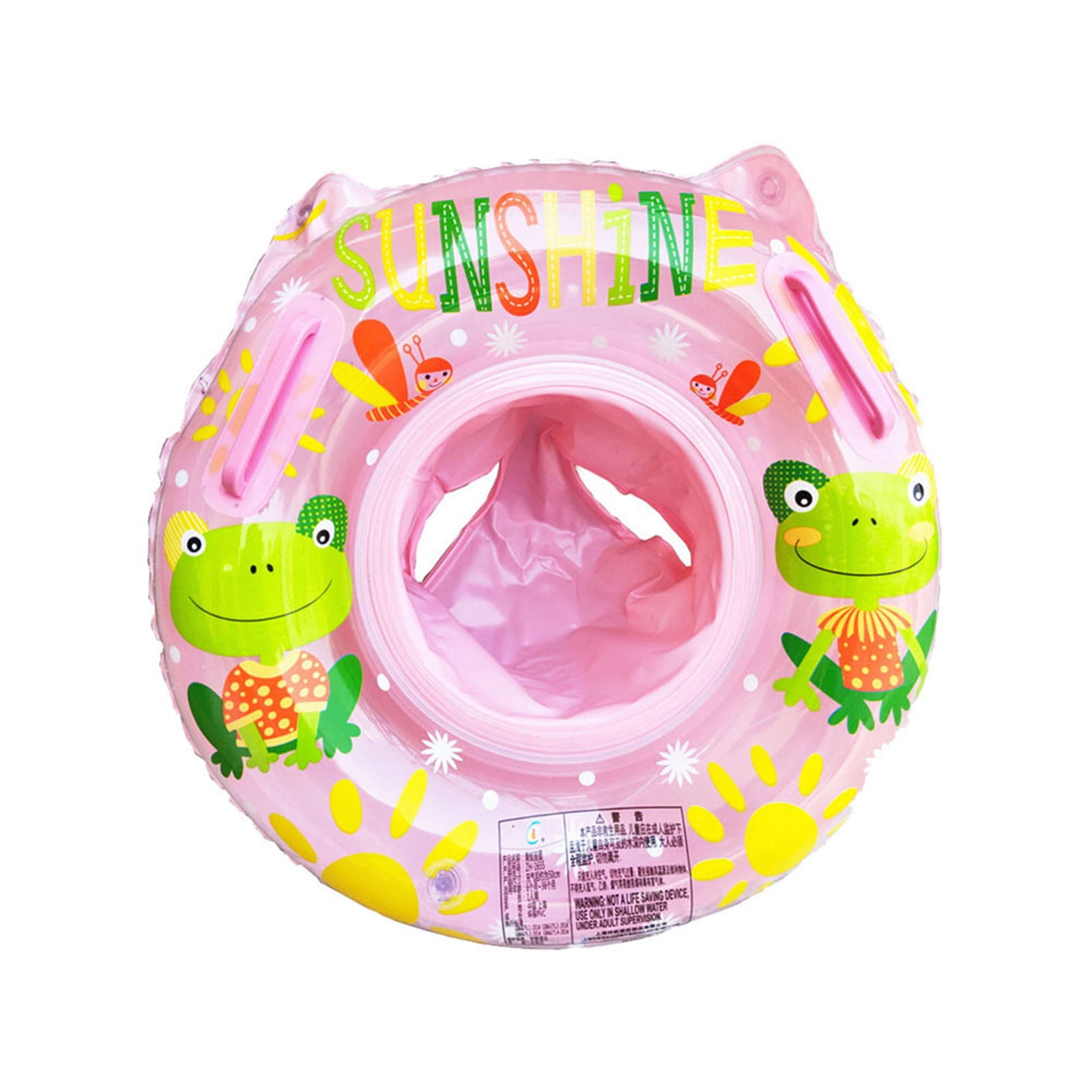 Pink, 50cmx50cmx25cm Cute Cartoon Frog Print Children´s Pool Seat Inflatable Pool Floats Swim Tubes Rings Toddlers Summer Beach Swimming Party Toys