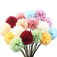 thumbnail image 5 of PEACNNG 16 Pcs Multicolor Flowers Artificial Nature Indoors Chrysanthemum Ball Silk Flowers for Bridal Wedding Bouquet Home Garden Party Coffee Decor Christmas, 5 of 5