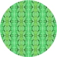 thumbnail image 1 of Ahgly Company Machine Washable Indoor Round Transitional Neon Green Area Rugs, 7' Round, 1 of 7