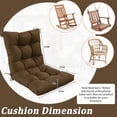 thumbnail image 2 of Kimunuk Outdoor Chair Cushions Set of 2, 42 x 21 x 5 in Non Slip Porch Swing Cushion Seat Back Cushions with Ties for Indoor Patio Rocking Chair, Chocolate, 2 of 8