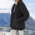 thumbnail image 4 of Tdoqot Women's Fleece Jacket- with Hood Zipper Loose Winter Coats for Women Black Size L, 4 of 8