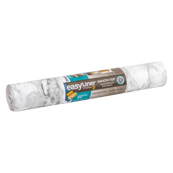 Smooth Top EasyLiner Brand Shelf Liner, Gray Marble, 20 in. x 18 ft.