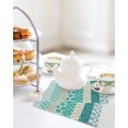 thumbnail image 4 of Turquoise Boho Kitchen Dish Towels for Drying Dishes Set of 4, Modern Abstract Art Floral Geometric Waffle Weave Microfiber Hand Tea Bathroom Towels Quick Dry & Absorbent Towel 12x12, 4 of 7