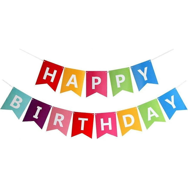 Birthday Celebration Essential, Party Bunting Signs Add Cheer To Your Event, Eco-Friendly Non-Toxic Materials Ensure Safety, Easy Hanging With
