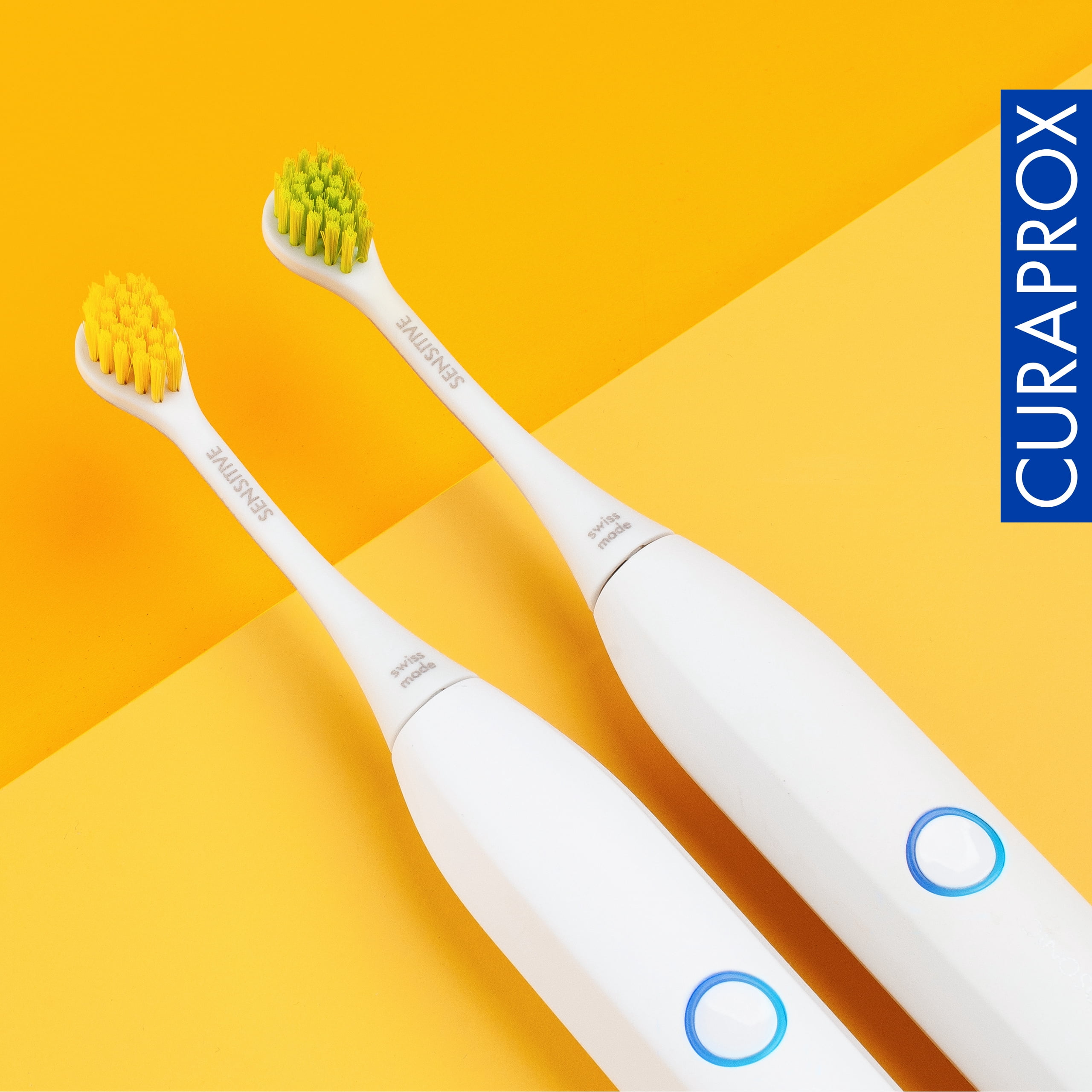 Curaprox Hydrosonic Brush Head Sensitive yellow/green, 2 pcs