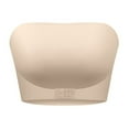 thumbnail image 4 of Krdevn Women's Convertible Strapless Bra Front Hook Seamless Invisible Comfort Bra Backless Adhesive Bralette,Color: Beige Size: L, 4 of 5