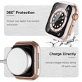thumbnail image 4 of Compatible con Apple Watch Case de 38 mm, protector de pantalla de Apple Watch de 38 mm, cubierta protectora de parachoques de PC dura de cobertura total para Iwatch Se Series 3/2/1 Wom, 4 of 5