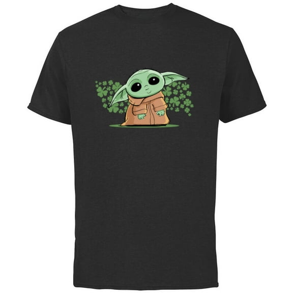 Star Wars The Mandalorian The Child Green St. Patrick's Day - Short Sleeve Cotton T-Shirt for Adults - Customized-Charcoal