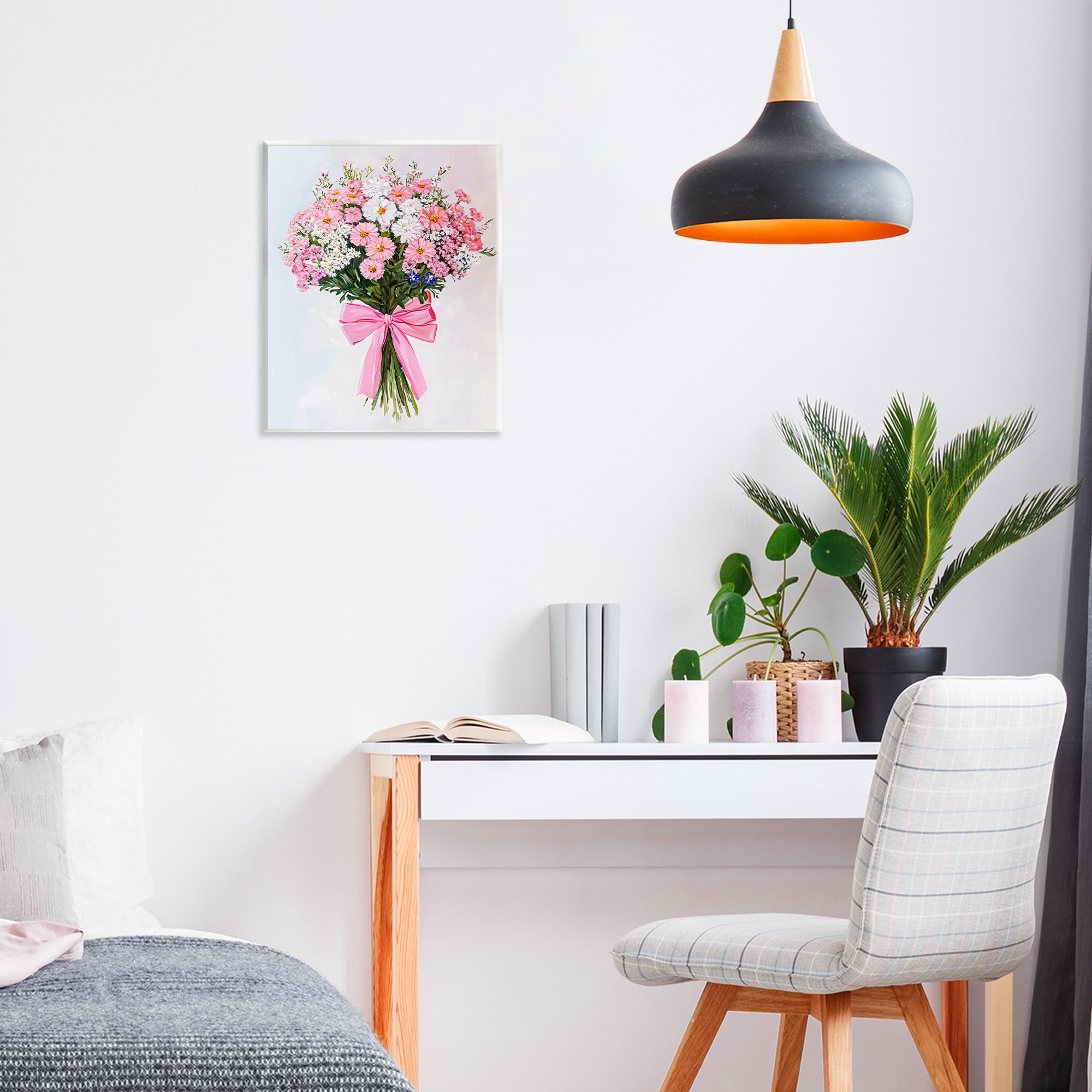 Stupell Industries Pink & White Tied Flower Bouquet Wall Plaque Art, design by The Prints Vibe