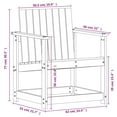 thumbnail image 2 of vidaXL Garden Chair 62x56x77 cm Solid Wood Douglas, 2 of 5