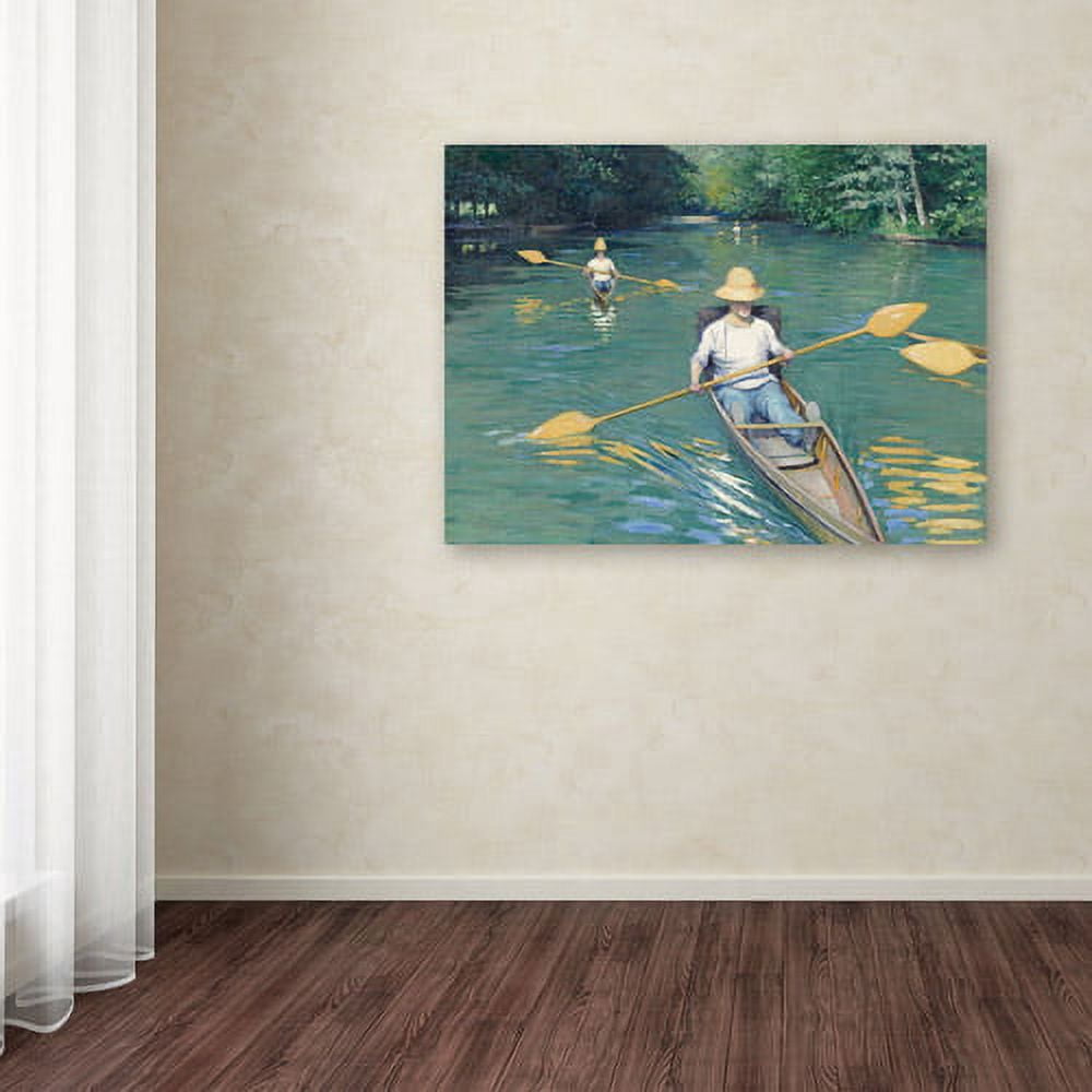 Trademark Fine Art "Skiffs 1877" Canvas Art by Gustave Caillebotte