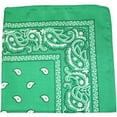 thumbnail image 1 of Unibasic Paisley Polyester Bandana, head wrap, handkerchief (Green) - 26 Pack, 1 of 2